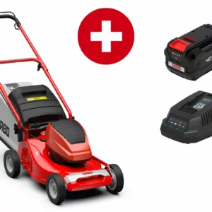 Ensemble tondeuse à gazon sans fil Sabo 43-Accu avec batterie 4Ah et chargeur - modèle 2025-Neuf