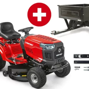 Tracteur de pelouse Troy-Bilt Horse 105T-R avec remorque de transport et attelage de remorque - modèle 2025-Neuf